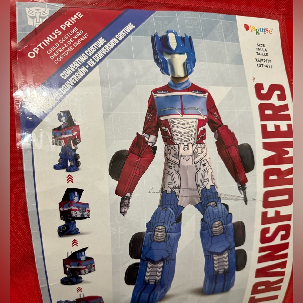 Disguise Optimus Prime 3t-4t costume